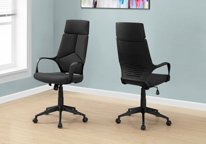 Ergonomic Swivel Office Chair with Adjustable Height & Armrests – Black or Gray
