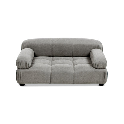 Uptown Gray Modern Pet Bed with Bolstered Arms - Small to Medium