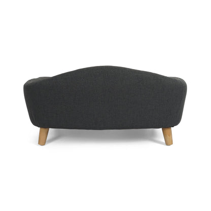 Elevated Dog Bed Frame for Small Dogs with Rubber Wood Legs - Dark Grey