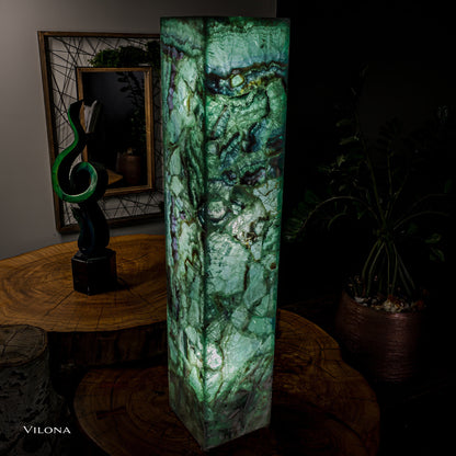 Fluorite Floor Lamp - Small - 39.5"H x 7.75"W - Square - (10/19)