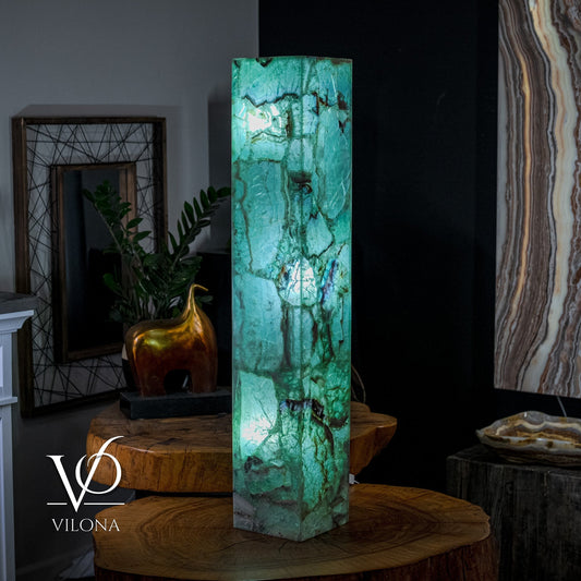 Fluorite Floor Lamp - Medium - 43.5"H x 8"W - Square - #6