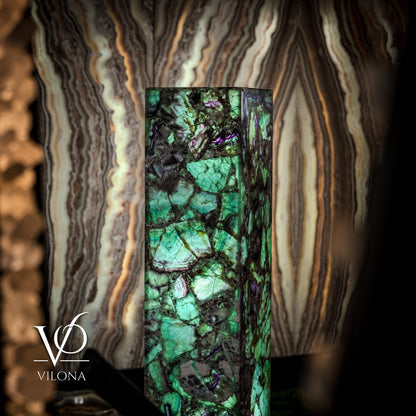Fluorite Floor Lamp - Medium - 43.5"H x 10"W - Square - #8