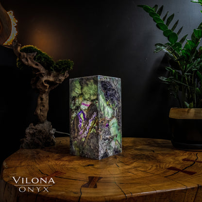 Fluorite Crystal Table Lamp #2 (Miniature Size)