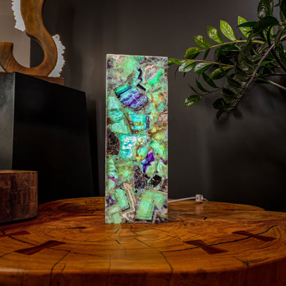 Fluorite Crystal Table Lamp #3 (Small Size)