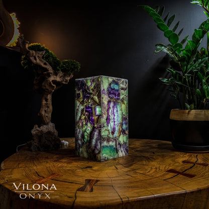 Fluorite Crystal Table Lamp #6 (Miniature Size)