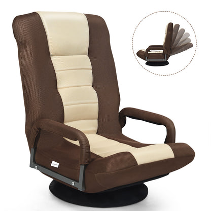360° Swivel Gaming Floor Chair with Adjustable, Foldable Backrest