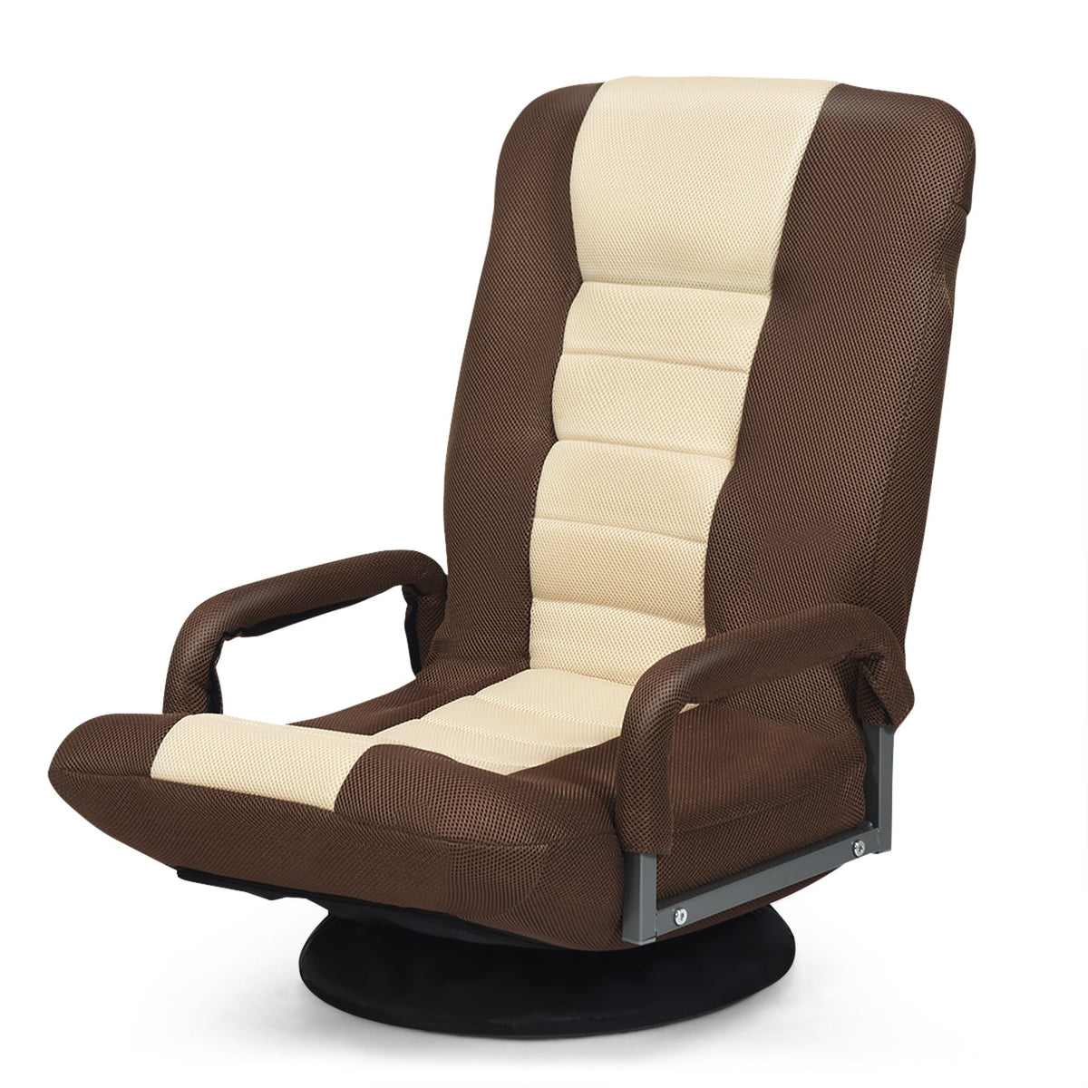 360° Swivel Gaming Floor Chair with Adjustable, Foldable Backrest