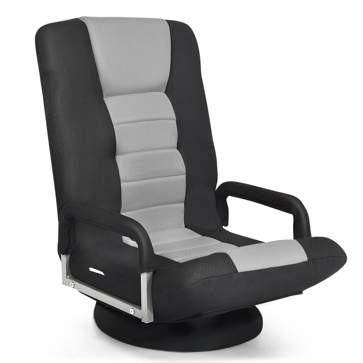 360° Swivel Gaming Floor Chair with Adjustable, Foldable Backrest