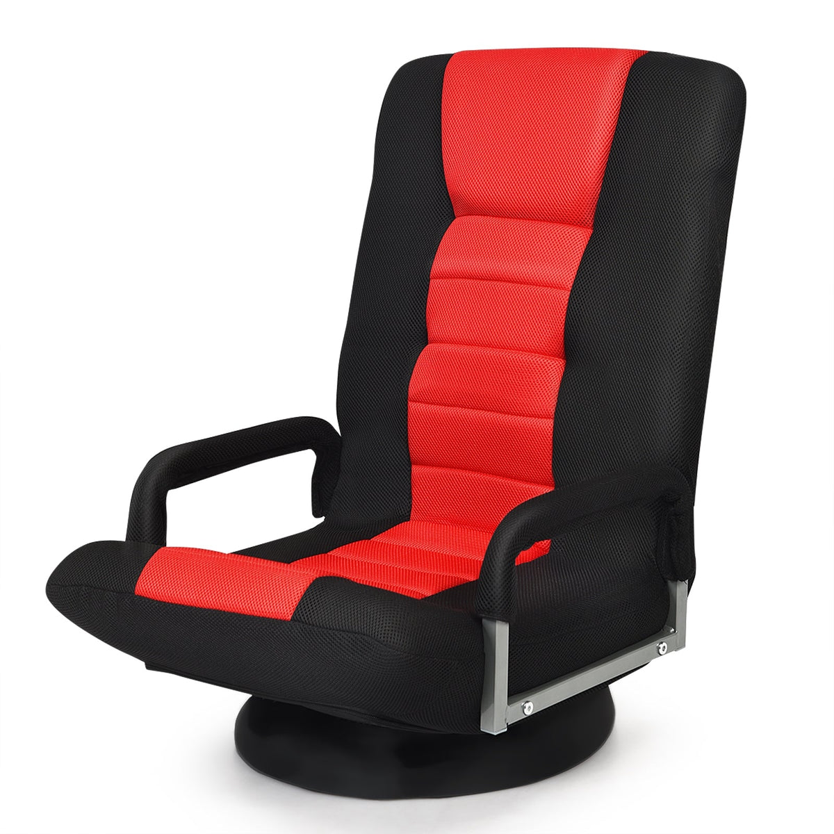 360° Swivel Gaming Floor Chair with Adjustable, Foldable Backrest