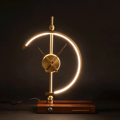 Nagoya Wireless Charging Desk Lamp with Clock