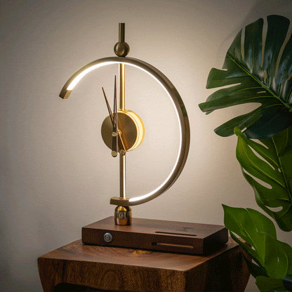Nagoya Wireless Charging Desk Lamp with Clock