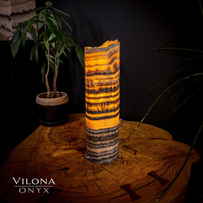 Tangerine Sierra Onyx Lamp (Table Lamp #23)