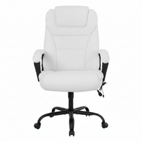 Executive Office Chair Engineered for Big and Tall Users, 500 lb Capacity, High Back PU Leather, Lumbar Support