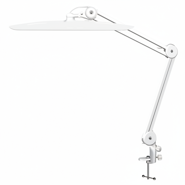 3500 Lumen Led Nail Desk Lamp, 38W Nail Tech Light Dimmable Task Lamp for Home Office Beauty Salon Workbench, Shadowless Nail Desk Light - 20 Inches Luxury White (Universal Manicure Table Clamp)